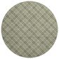 Dalyn Rug Company Soft Essentials Plaid Olive 8" Round Indoor/Outdoor Area Rug, , large