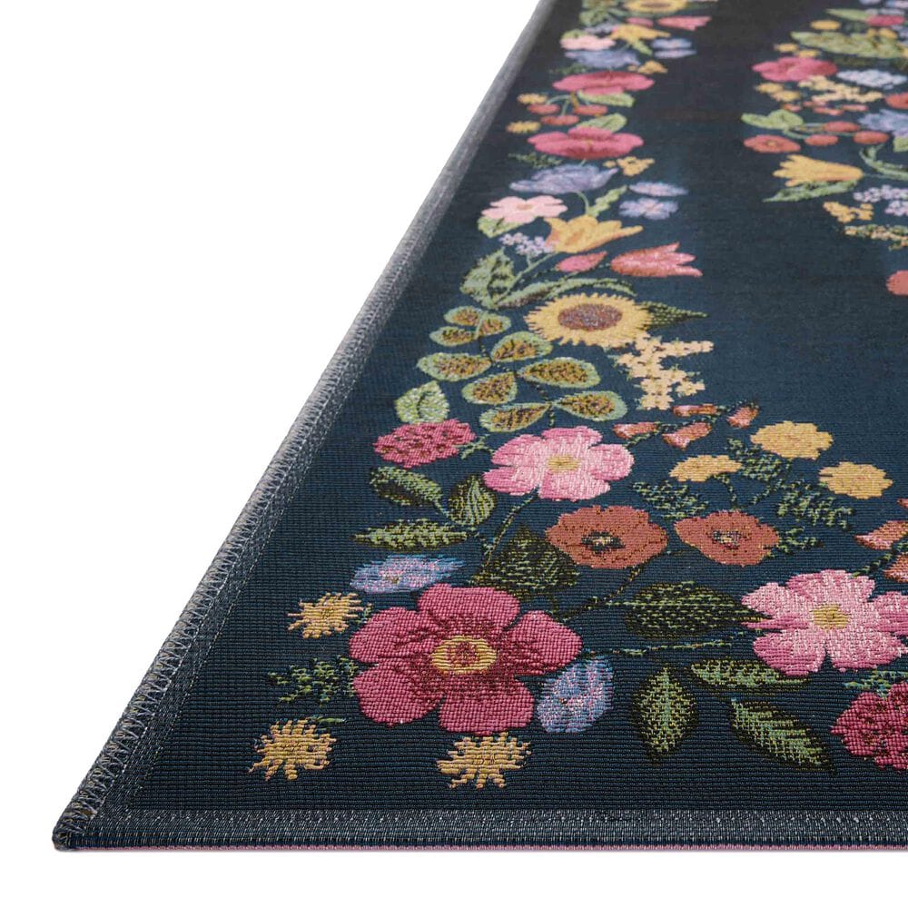 Rifle Paper Co. x Loloi Perennial Blossom 2&#39;5&quot; x 7&#39;8&quot; Navy Runner, , large