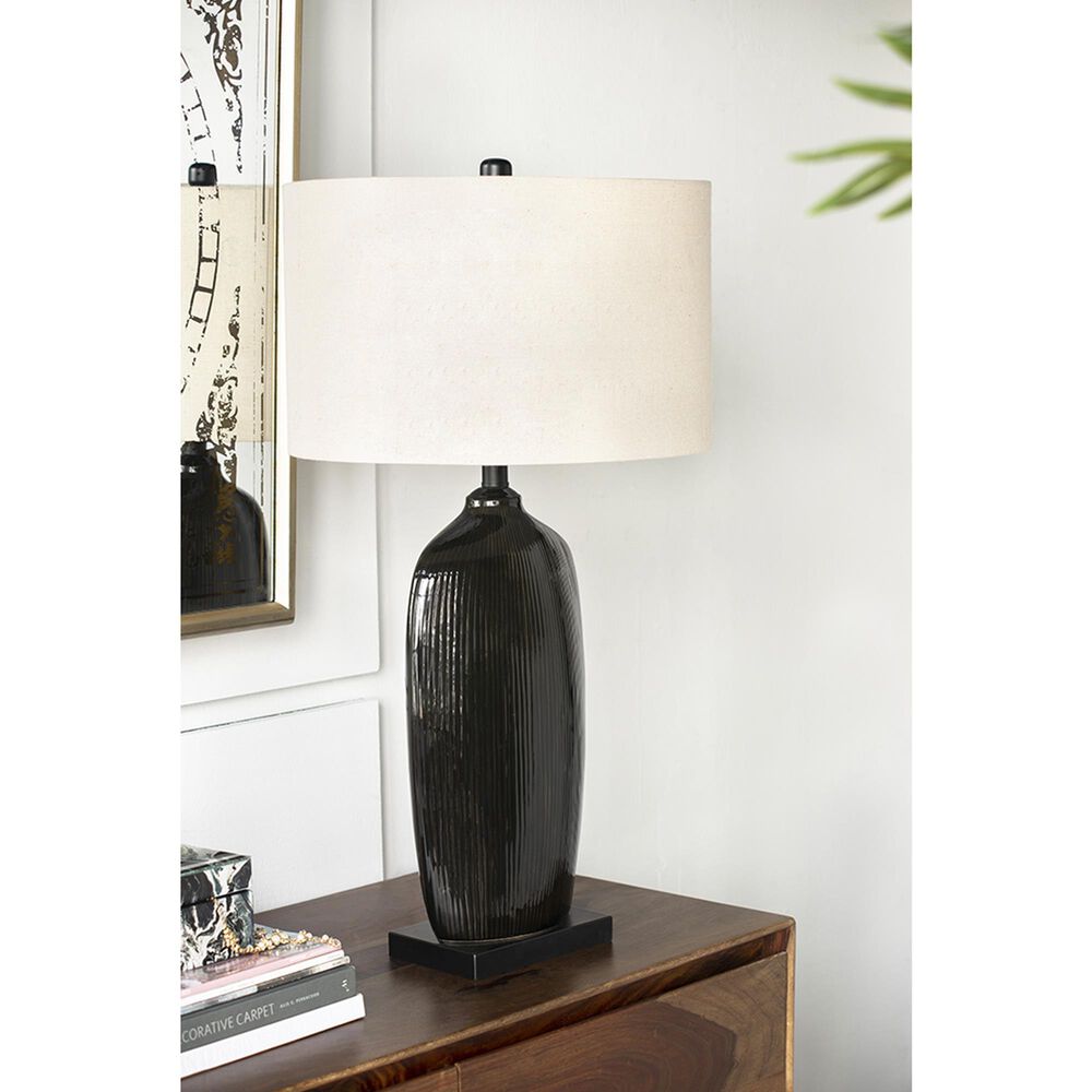 A&amp;B Home Bottle Table Lamp in Black, , large