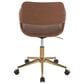Lumisource Margarite Task Chair with Brown Faux Leather Cushion in Black, , large