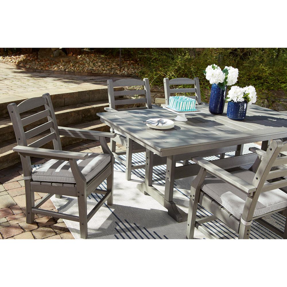 Signature Design by Ashley Visola Dining Chair with Cushion in Gray - Set of 2, , large