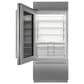 Sub Zero 20.8 Cu. Ft. Classic Left Hinge Bottom-Freezer Refrigerator with Glass Door and Tubular Handle in Stainless Steel, , large