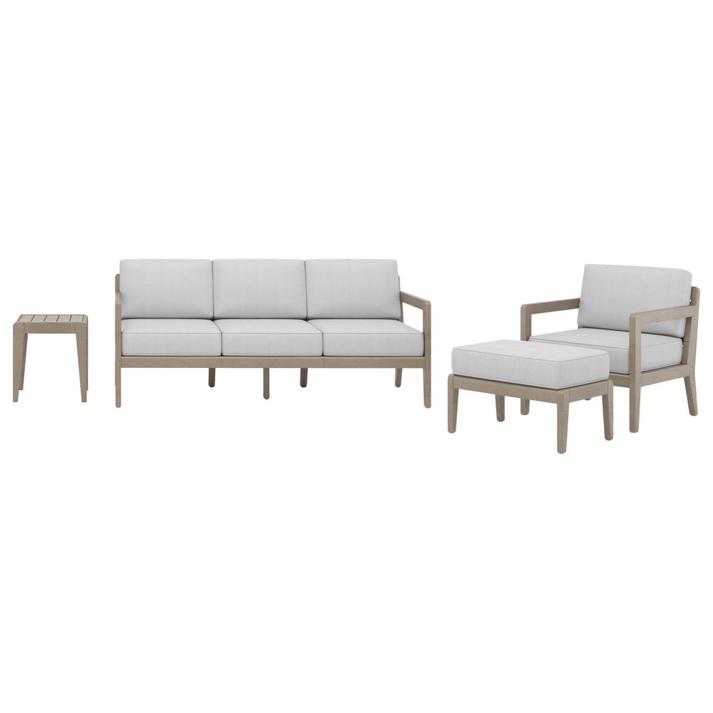 Homestyles Sustain 4-Piece Patio Conversation Set in Stain Brown, , large