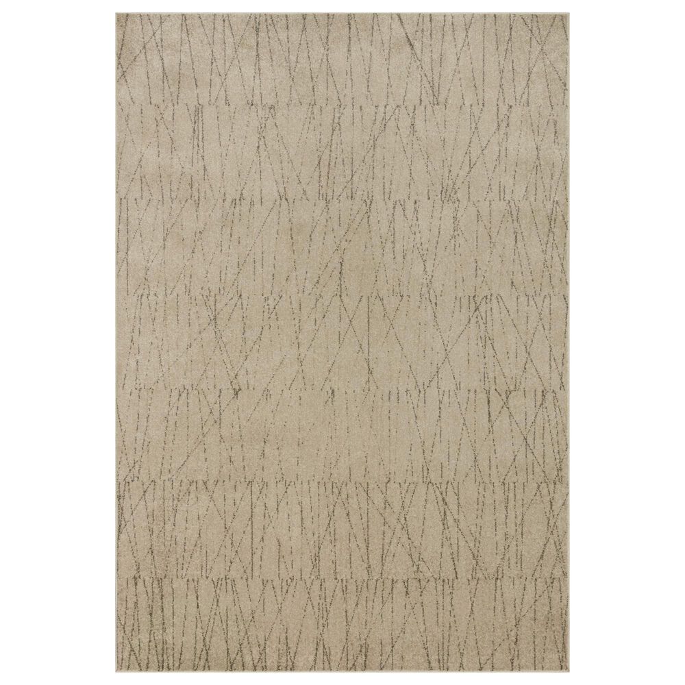 Loloi II Bowery 6'7" x 9'7" Beige and Pepper Area Rug, , large