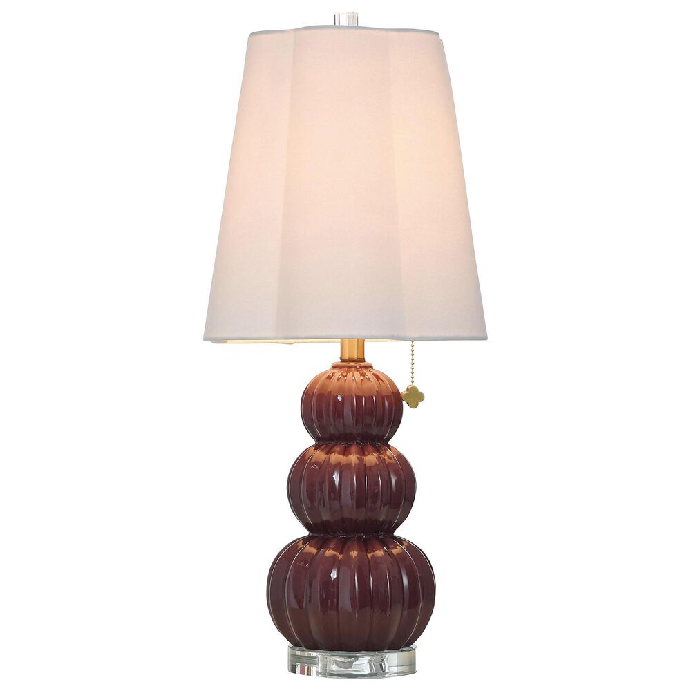 Flair Industries Ophelia Table Lamp in Burgandy, , large