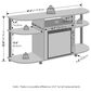 HOMLUX 47" Curved TV Stand with No Heat Electric Fireplace in Americano and Black, , large