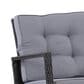 CorLiving Parksville Patio Rocking Chair in Black/Ash Gray, , large