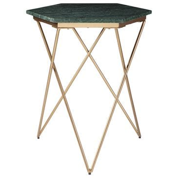 Ashley Engelton Accent Table in Antiqued Gold and Green, , large