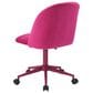 Linon Home Decor Adalynn Swivel Desk Chair with Hot Pink Cushion in Pink, , large