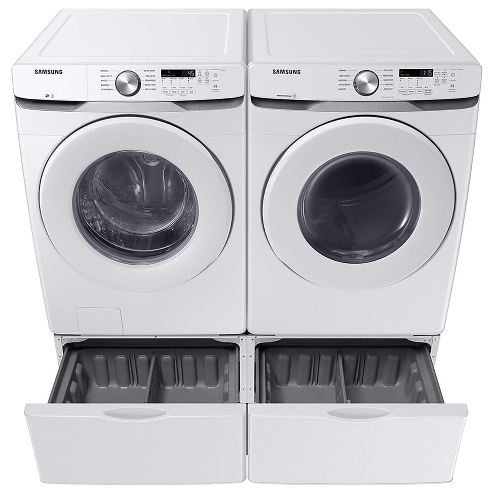 Samsung 4.5 Cu. Ft. Front Load Washer and 7.5 Cu. Ft. Electric Dryer with Sensor Dry Laundry Pair in White, , large