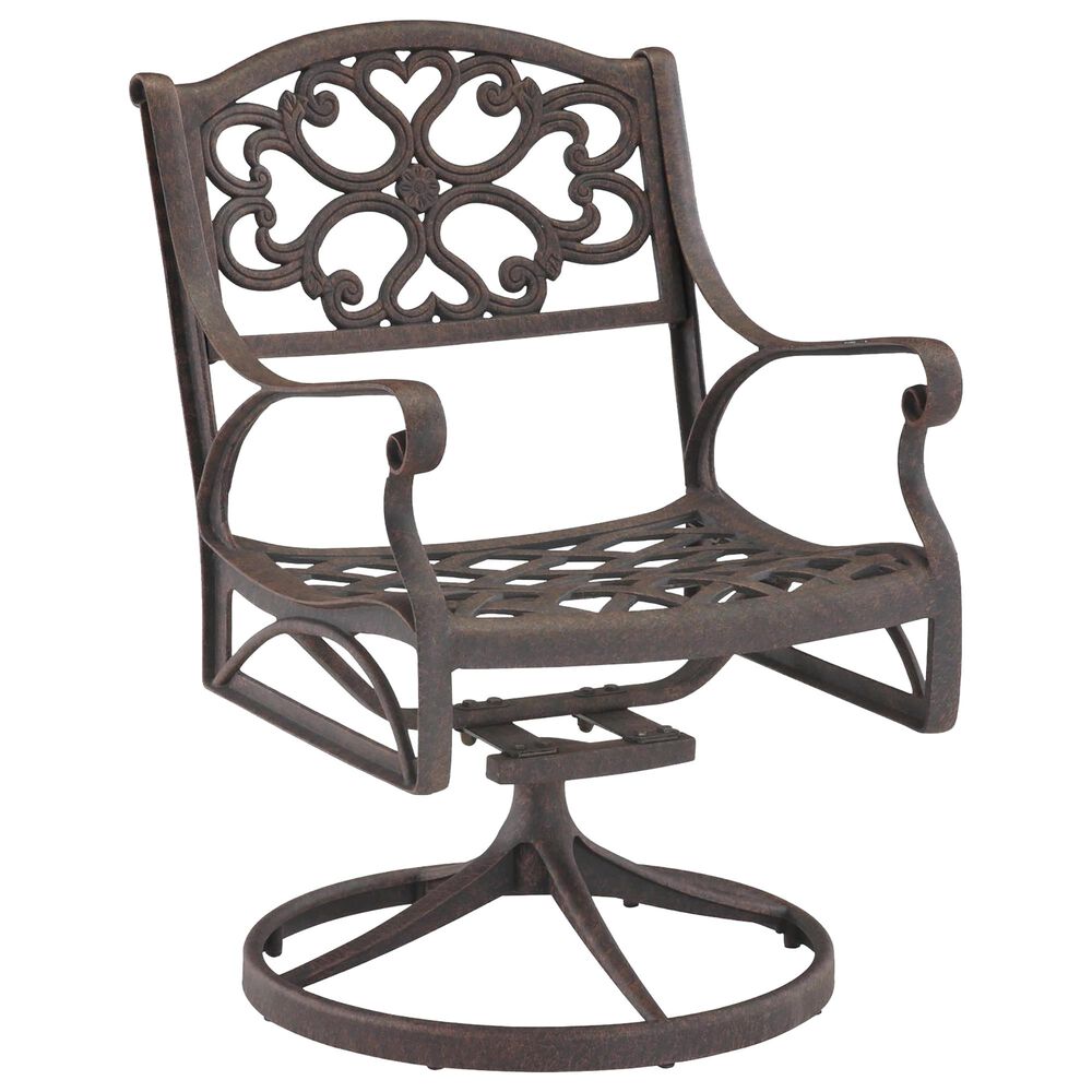 Homestyles Sanibel 5-Piece 48&quot; Dining Set with Swivel Chairs in Brown, , large