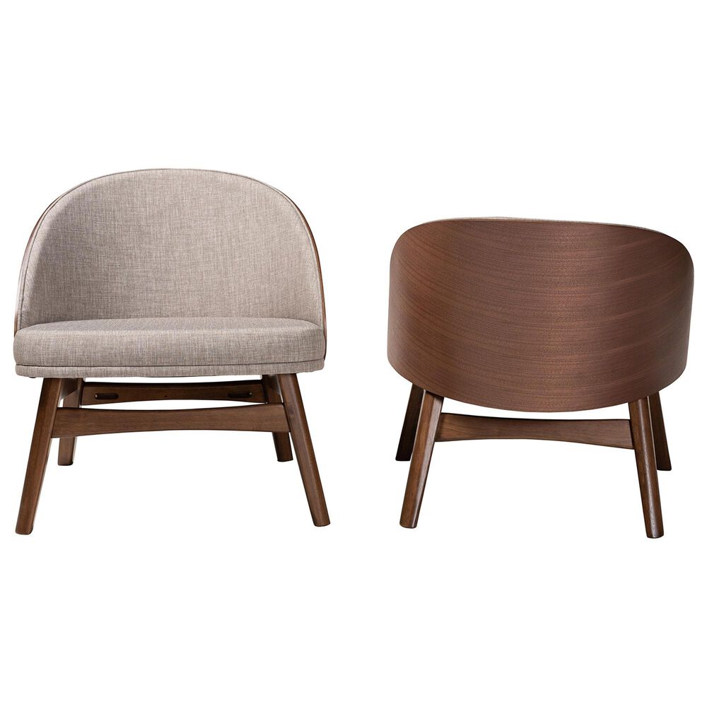 Baxton Studio Lovella Accent Chair in Grey (Set of 2), , large