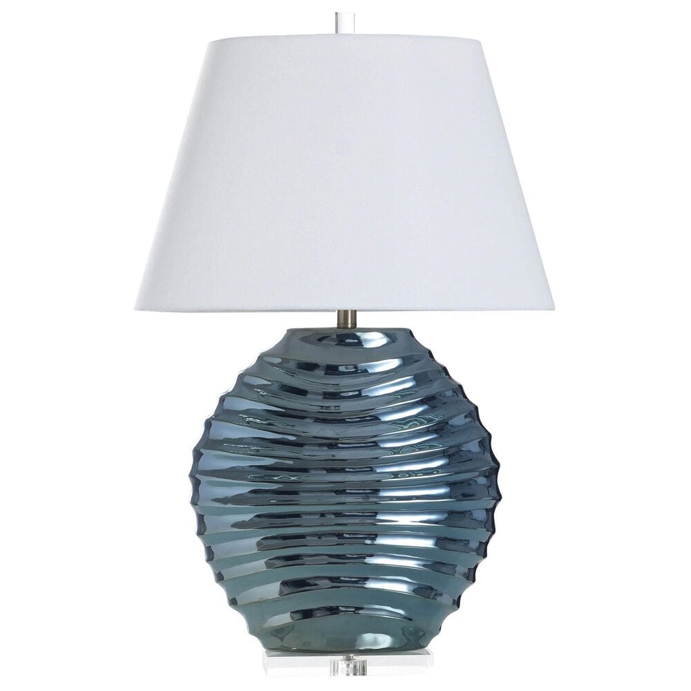 Flair Industries 31" Ceramic Table Lamp in Kozen Blue, , large