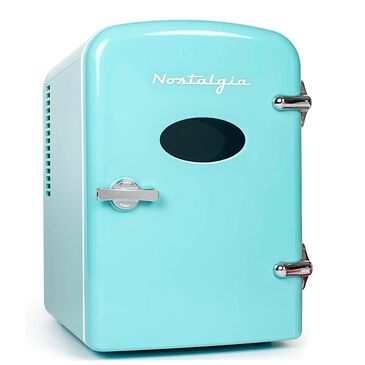 Nostalgia Electrics Mini  6-Can Personal Refrigerator in Aqua, , large