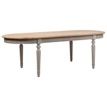 Jennifer Taylor Home Colette Oval Dining Table in Antique Natural Brown and Antique Blue-Grey - Table Only, , large