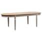 Jennifer Taylor Home Colette Oval Dining Table in Antique Natural Brown and Antique Blue-Grey - Table Only, , large