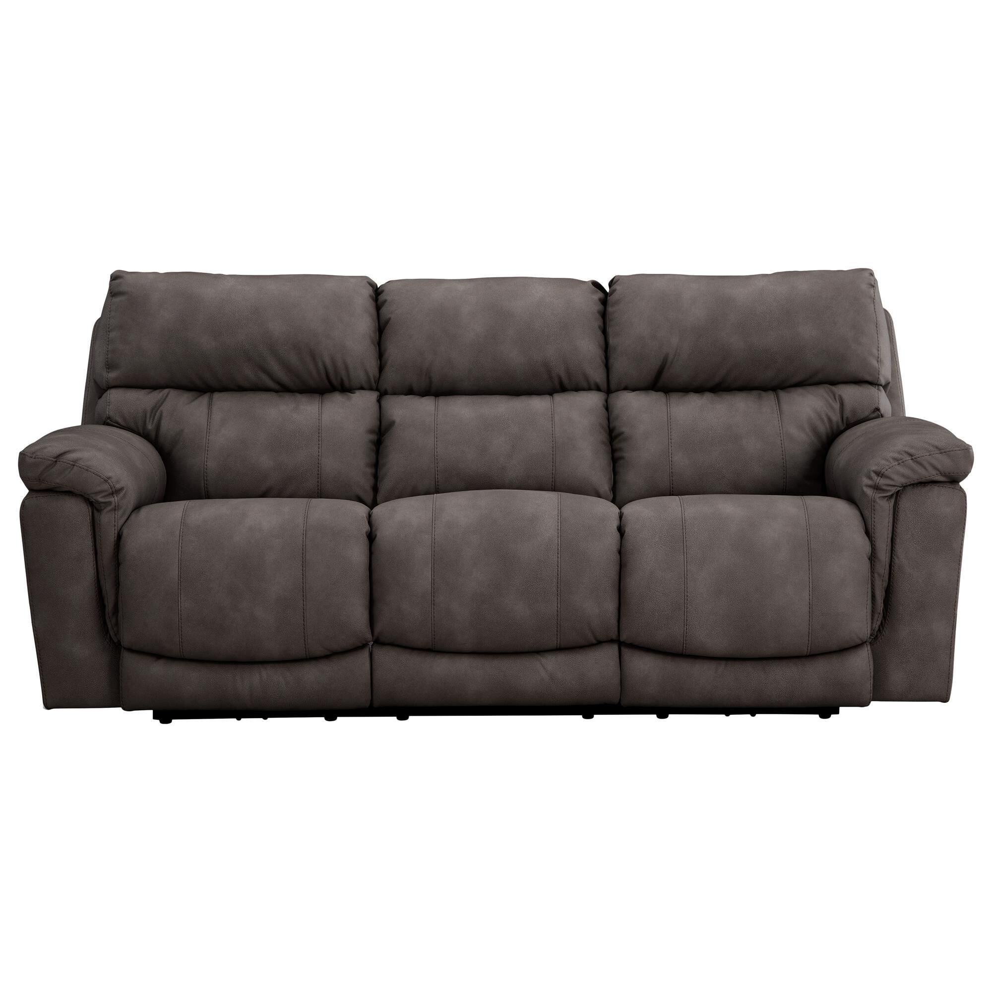 HomeStretch Cosmo Triple Power Reclining Sofa in Omnipotent Pewter