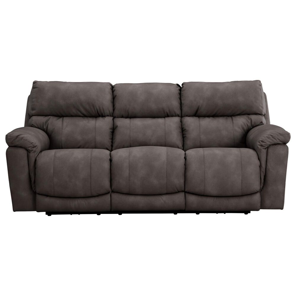 HomeStretch Cosmo Triple Power Reclining Sofa in Omnipotent Pewter, , large