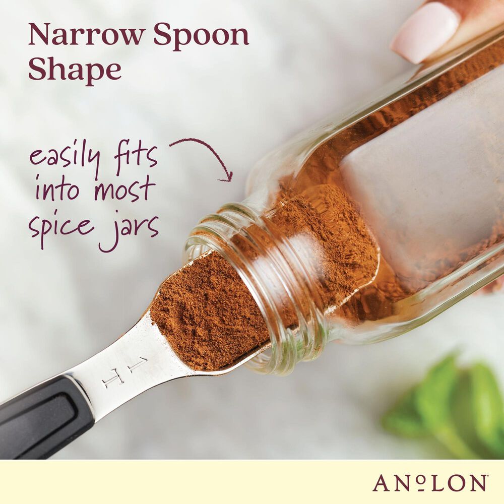 Anolon 4-Piece Magnetic Measuring Spoon Set in Stainless Steel, , large