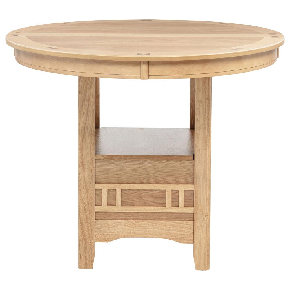 Coaster Lavon Extendable Counter Height Dining Table in Light Oak - Table Only, , large