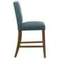 Coaster Paxton Counter Chair with Teal Blue Upholstery in Warm Brown, , large