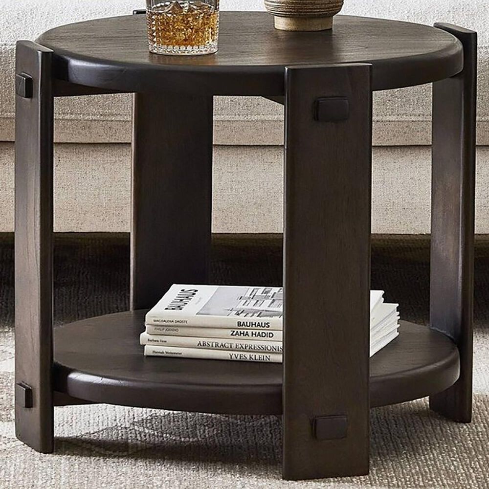 Four Hands Aidan End Table in Matte Brown Neem, , large