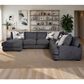Moore Furniture Collins 4-Piece Left Facing Sectional with Chaise in Mandy Slate, , large