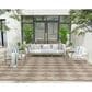 Nourison Positano Geometric Beige 9" x 12" Indoor/Outdoor Area Rug, , large