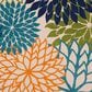 Nourison Aloha ALH05 7"10" Round Multicolor Indoor/Outdoor Area Rug, , large