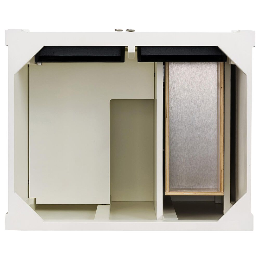 James Martin Vanities Brittany 30&quot; Single Bathroom Vanity in Bright White with 3 cm Eternal Jasmine Pearl Quartz Top and Rectangle Sink, , large