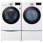 LG 4.5 Cu. Ft. Front Load Washer and 7.4 Cu. Ft. Gas Dryer Laundry Pair with Pedestal Storage Drawers in White, , large