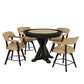 Steve Silver Rylie Counter Game Table and 4 Chairs in Black, , large