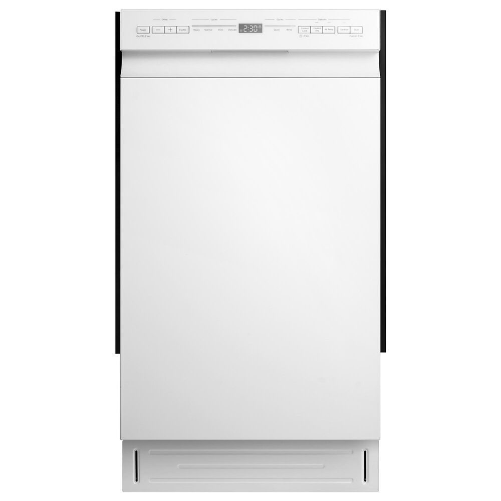 Midea 18" Front Control Built-In Dishwasher in White, , large