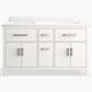 Kohler Kresla 60" Double Bathroom Vanity in White with 3 cm White Quartz Top and Rectangular Sinks, , large