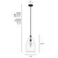 Hunter Dunshire 10.5" 1-Light Medium Pendant with Clear Shade in Noble Bronze, , large