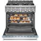 KitchenAid 36" Professional Dual Fuel Range in Misty Blue, , large