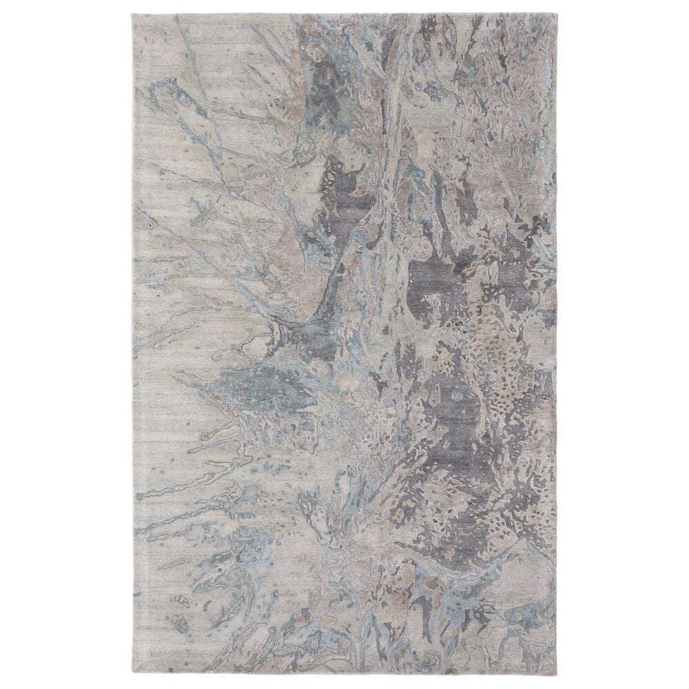 Feizy Zarah 8" x 10" Gray and Blue Area Rug, , large