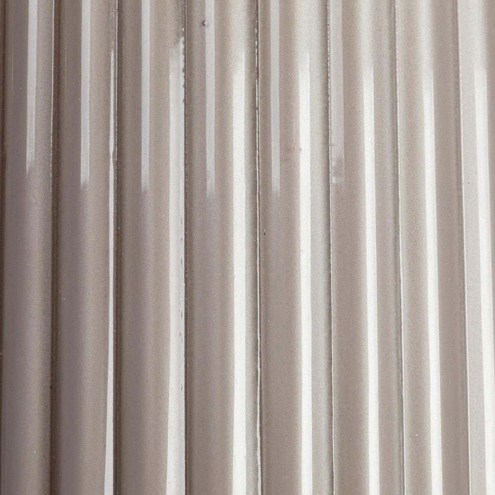 Creative Coop Bernadette Ribbed Glass Table Lamp in Gray, , large