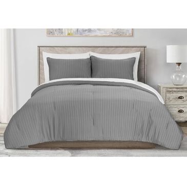 US Home Brands Caledonia 7-Piece King Comforter Set in Dark Grey, , large