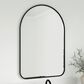 James Martin Rohe 24" Arched Mirror in Matte Black, , large