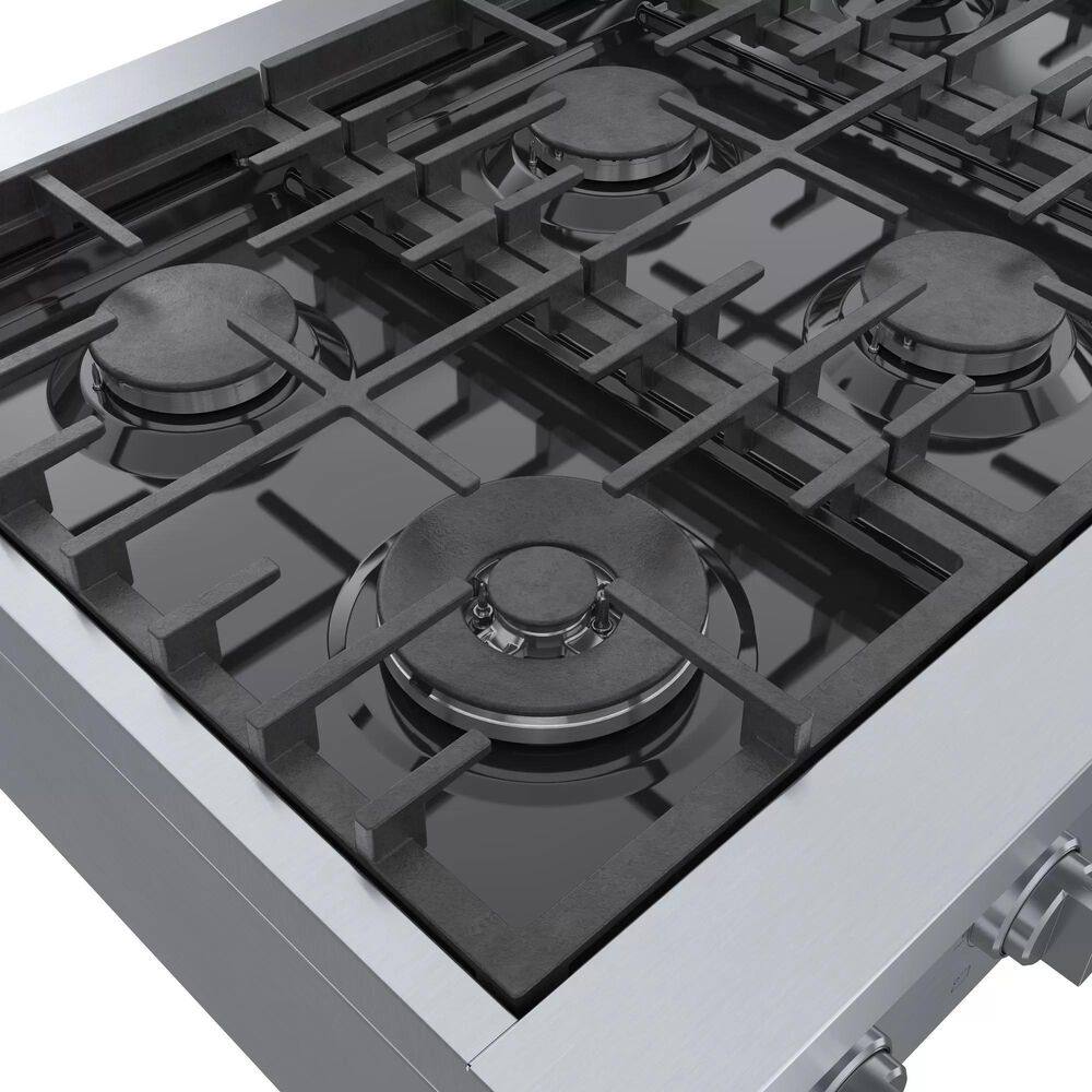 Bosch 36" Gas Cooktop with 6 Burners in Stainless Steel, , large
