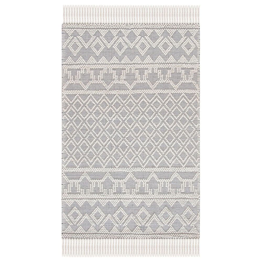 Safavieh Natura NAT351A 4" x 6" Ivory and Grey Area Rug, , large