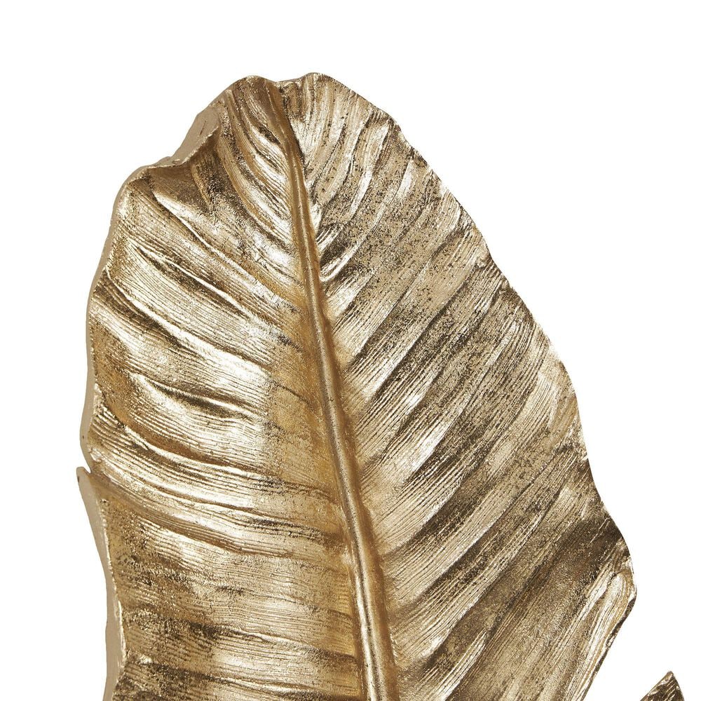 Maple and Jade 47&quot; x 14&quot; x 3&quot; Polystone Bird Large Feather Wall Decor in Gold, , large