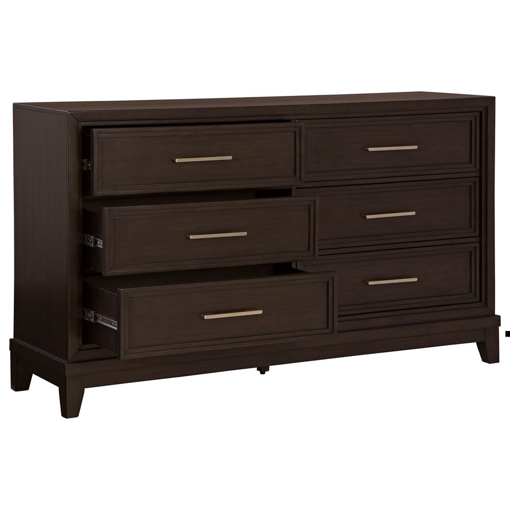 Ashley Neymorton 4-Piece Queen Bedroom Set in Dark Grayish Brown, , large