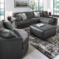 Ashley Brixley Pier Oversized Swivel Accent Chair in Graphite, , large