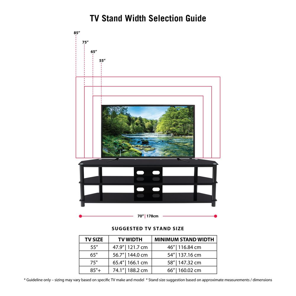 CorLiving Travers 70&quot; TV Console in Black, , large