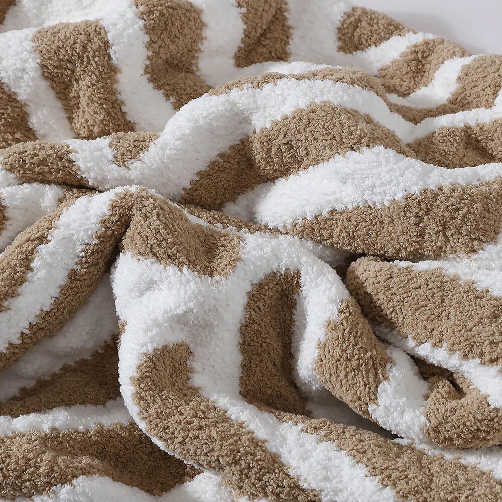 Sunday Citizen Tulum 52&quot; x 75&quot; Throw in Biscotti and Off White, , large