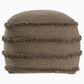 LR Home 18" Square Striped Pouf in Brown, , large