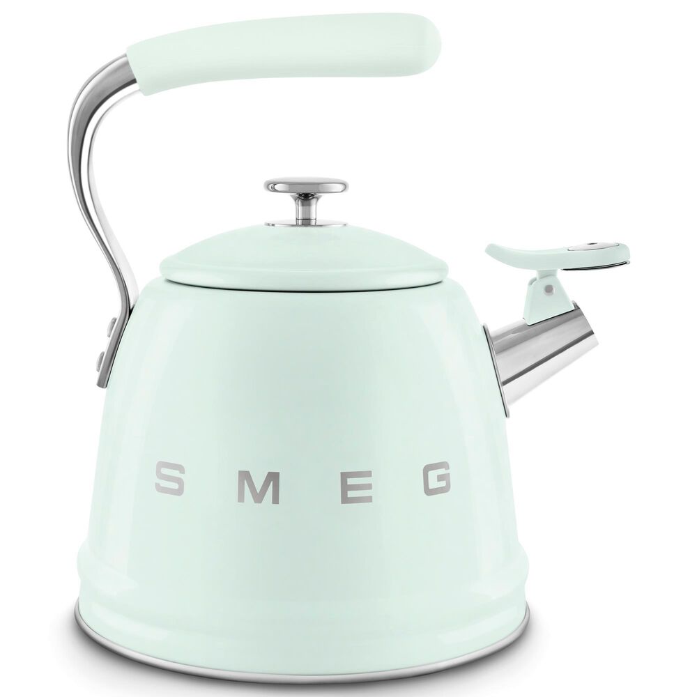 SMEG 2.3L Retro Style Electric Whistling Kettle in Pastel Green, , large