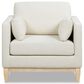Jennifer Taylor Home Knox Accent Arm Chair in Flax White, , large